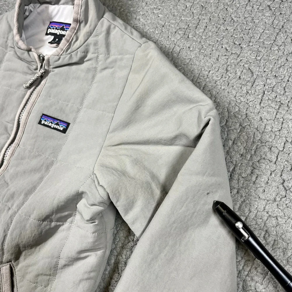 Patagonia Kids Nano Puff Insulated Jacket‎ Gray Size Medium 10 Full Zip Quilted